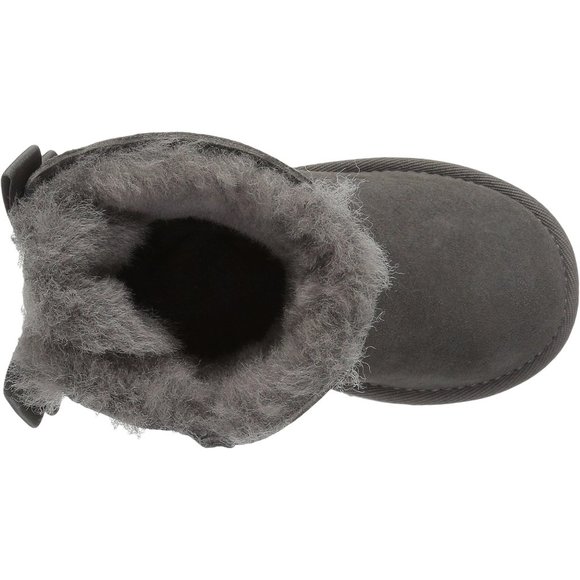 NEW UGG Sizes 10, 11 Kids' Bailey Bow II Water Resistant Shearling Boots - Grey - Picture 2 of 7